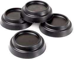 Plieger Trillingsdempers - Pootjes voor wasmachine en wasdroger - Zwart - 4 stuks