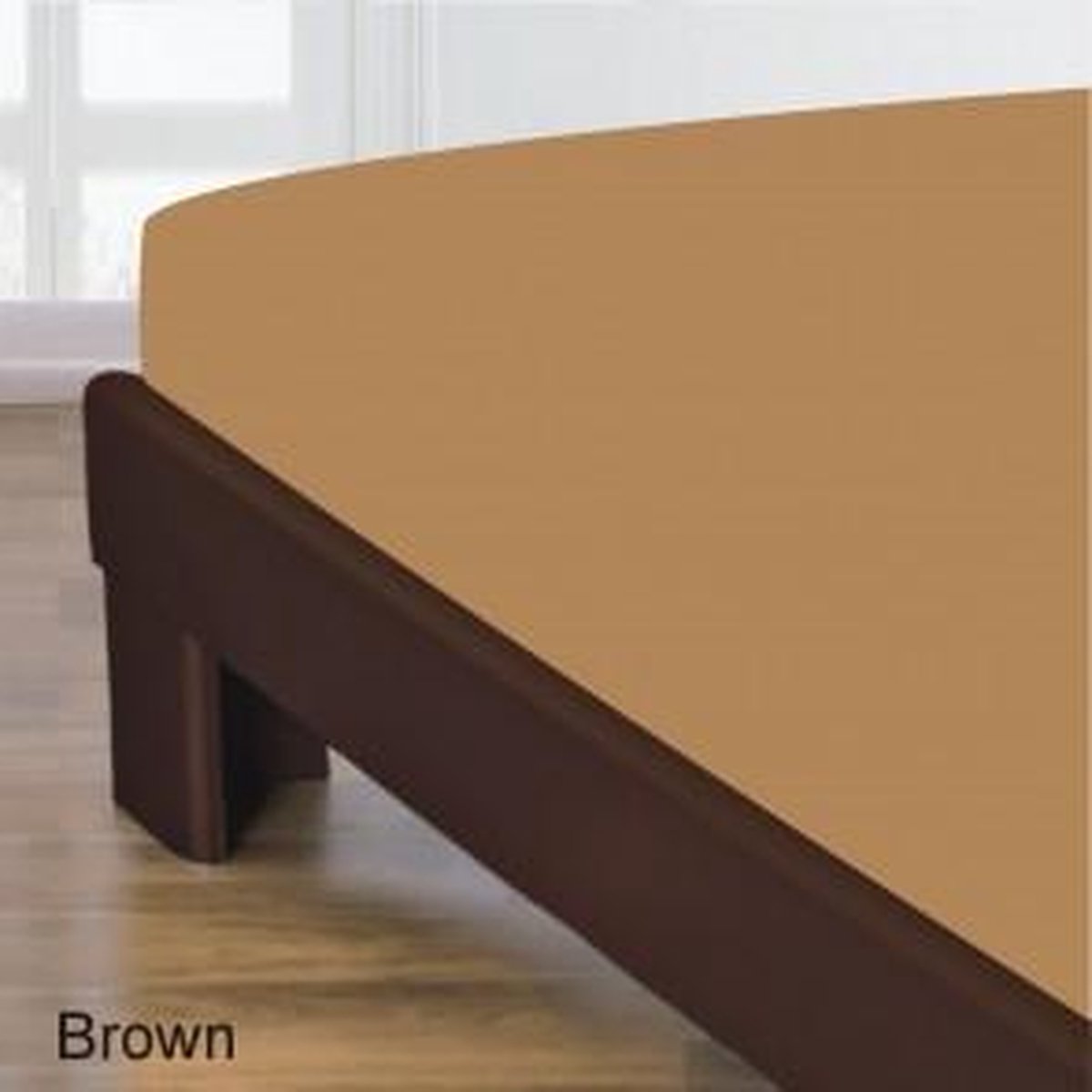 Homéé® Katoen Hoeslaken - 180x220 + 40cm - gladde 100% Katoen - Licht bruin  | bol.com