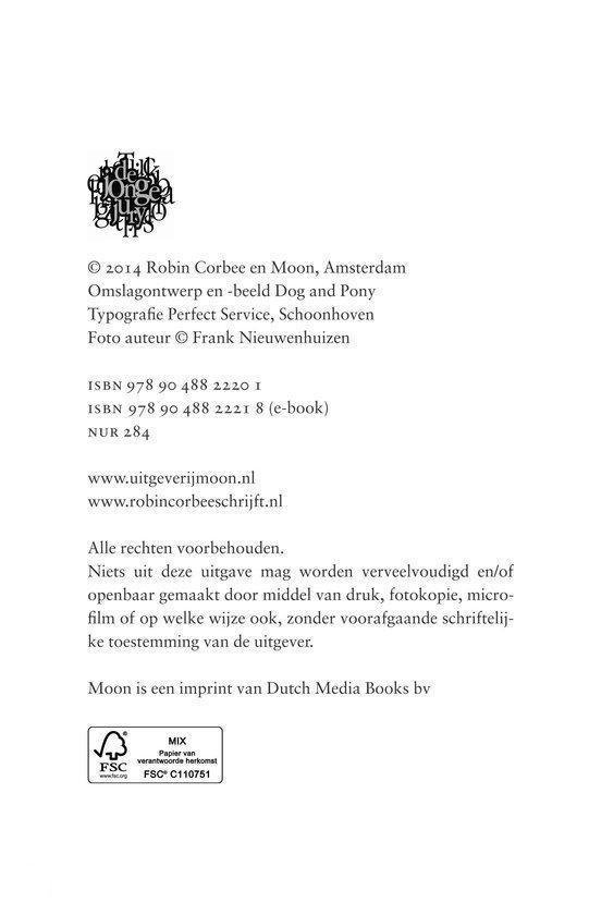 Achterkant van een boek met copyrightinformatie, ISBN en websites.