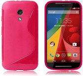 Motorola Moto G (2nd gen) 2014 Silicone Case s-style hoesje Roze