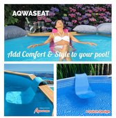 Zwembadstoel poolchair Lounge dutchdesign Aqwaseat Aqwarana. Gemakkelijk te plaatsen zonder te boren of te schroeven! Snel in en uit het water te halen.