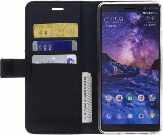 speelgoed gebed Lokken Azuri Nokia 7 plus hoesje - Walletcase - Zwart | bol.com
