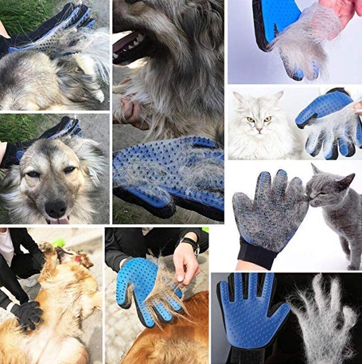 Handschoen voor het verwijderen van dierenharen