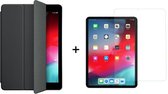 iPad Air Hoes - iPad Air 2 Hoes - 9.7 (2017 & 2018) Zwart Hoesje - Tri Fold Tablet Case - 1x iPad Air 1/2 Screenprotector Screen Protector - iPad 2017 hoes - iPad 2018 hoes