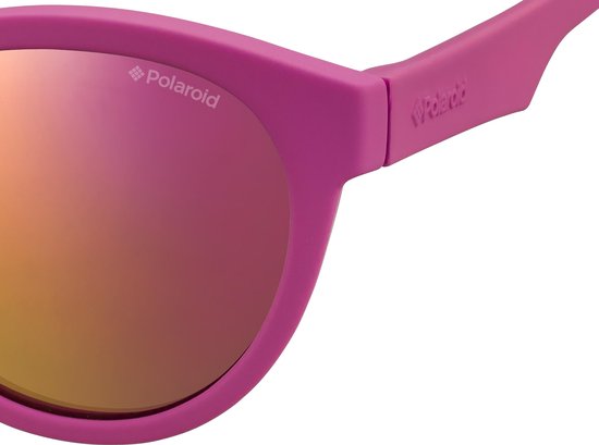 Polaroid® Onbreekbare Lichtgewicht Kinderzonnebril 4 - 10 jaar Power Pink + Extra UV-Bescherming - Polariserende Kinder Zonnebril Kids Kinderen Buigbaar Jongens Meisjes Anti UV Stralen Zonnebril Sportzonnebril Buigbare Kinderbril + Poetshoes van Polaroid — afbeelding 3