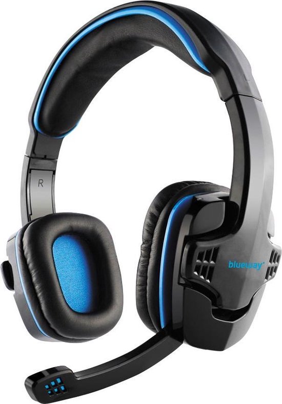 Blueway Stereo Gaming Headset - PS4 & PC - Zwart/Blauw