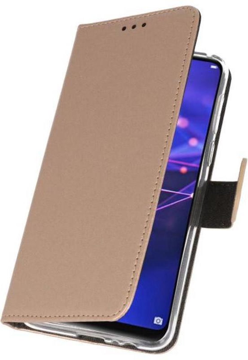 Booktype Telefoonhoesjes - Bookcase Hoesje - Wallet Case - Geschikt voor Huawei Mate 20 - Goud