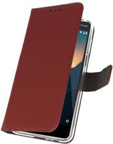 Booktype Telefoonhoesjes - Bookcase Hoesje - Wallet Case -  Geschikt voor Nokia 2.1 - Bruin