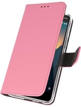 Booktype Telefoonhoesjes - Bookcase Hoesje - Wallet Case -  Geschikt voor Nokia 2.1 - Roze