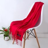 Sjaal Dames Rood - Zachte omslagdoek - 200*65cm