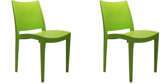 set van 2 - tuinstoelen lime groen - de prijs is voor 2 stoelen! | bol.com