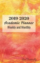 2019-2020 Academic Planner Weekly and Monthly Red Butterfly