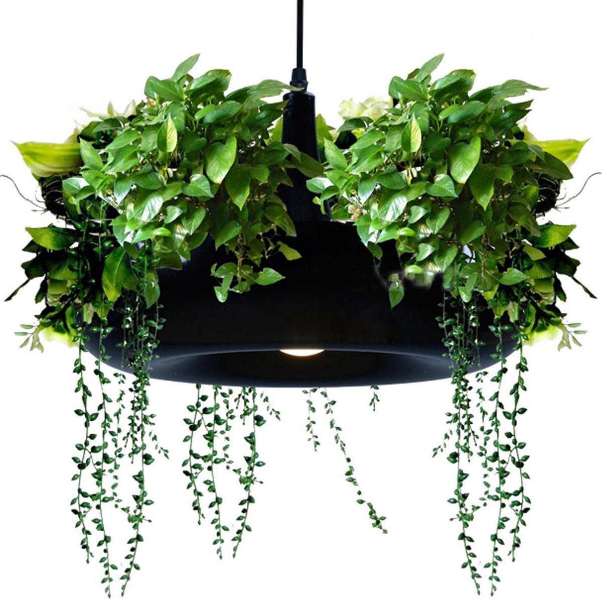 Migratie Zeldzaamheid waarde GoedYE® Aluminium Hanglampen Zwart 40cm lucht tuin - levende planten |  bol.com