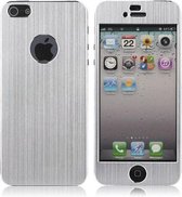 Luxe Aluminium Full Body Sticker iPhone 5 5s zilver