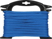 Coloured Rope Industrieel Touw op Rol - 4mm - 20m - Gevlochten - Blauw | Industriële Touwen voor Binnen en Buiten | Bestand Tegen Schuren en Rotting