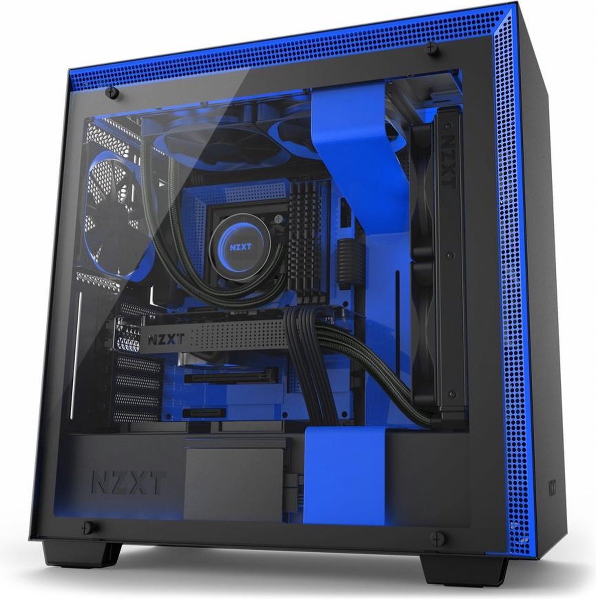 NZXT H700i pcbehuizing Zwart / Blauw (CAH700WBL)