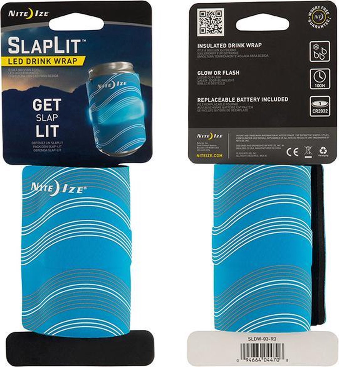 NITE IZE SlapLit Isolating LED Drink Wrap - Blue
