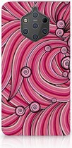 Nokia 9 PureView Uniek Standcase Hoesje Swirl Pink