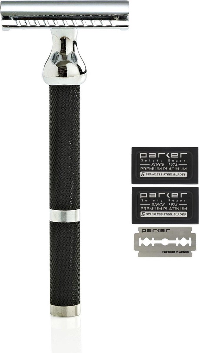 Parker 71R Double Edge Safety Razor Gesloten Kam incl. 10 Parker Mesjes