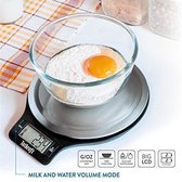 Elektronische Digitale Keukenweegschaal Met LCD Display - RVS Weegplatform - Professionele Precisie Scale 1 Gram Nauwkeurig  - Weegschaal Inc. Batterij - 5 KG Weegvermogen