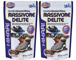 Vissenvoer Tropical massivore del 380 gram voor monsterfish en carnivoren per 2 stuks
