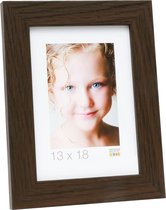 Deknudt Frames S49BH2  13x18cm Fotokader afgewerkt in een donkerbruine houtkleur