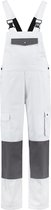 EM Workwear Tuinbroek katoen/polyester wit-grijs maat 64