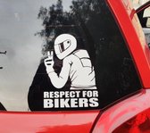 auto / motor sticker | 'respect for bikers'