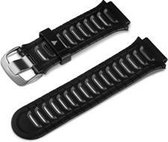 Garmin Forerunner 920XT Siliconen Vervanging Horlogebandje - Polsbandje - Wearablebandje - Zwart/Zilver