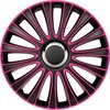 AutoStyle 4-Delige Wieldoppenset LeMans 15-inch zwart/roze