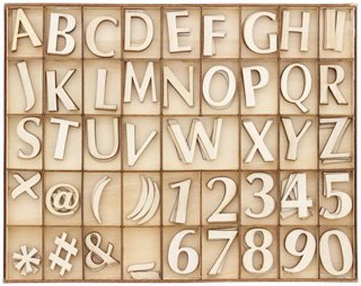 Craft houten letters 132 stuks | bol.com