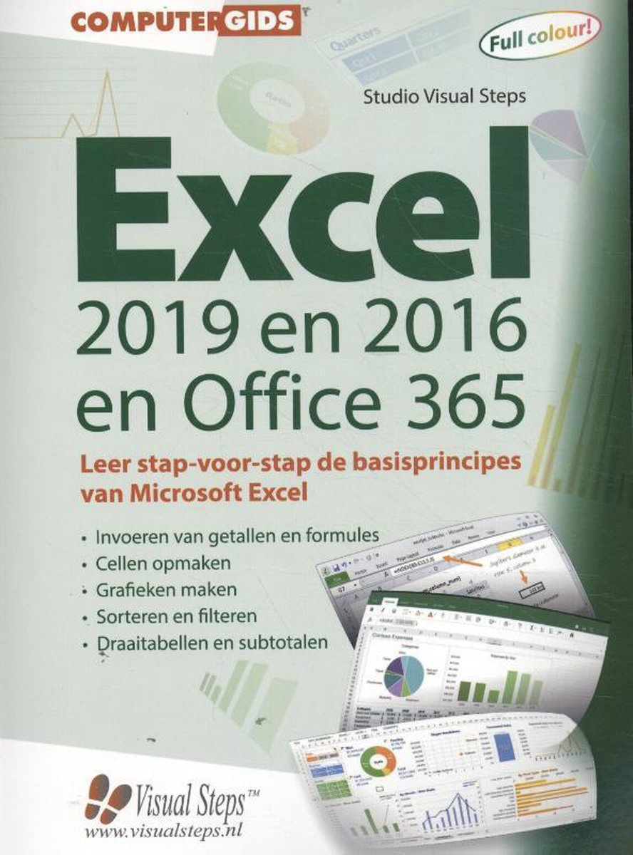 Computergidsen  -   Computergids Excel 2019, 2016 en Office 365 - Studio Visual Steps