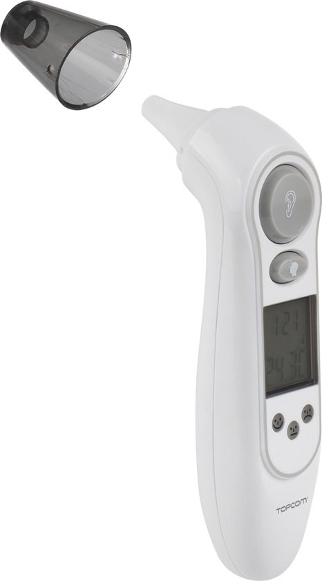 Topcom TH-4656 Infrarood Lichaamsthermometer - Voorhoofd & Oor Thermometer  - 2 seconden | bol.com