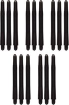 Dragon Darts zwarte darts shafts - 5 sets (15 stuks) - medium - darts shafts