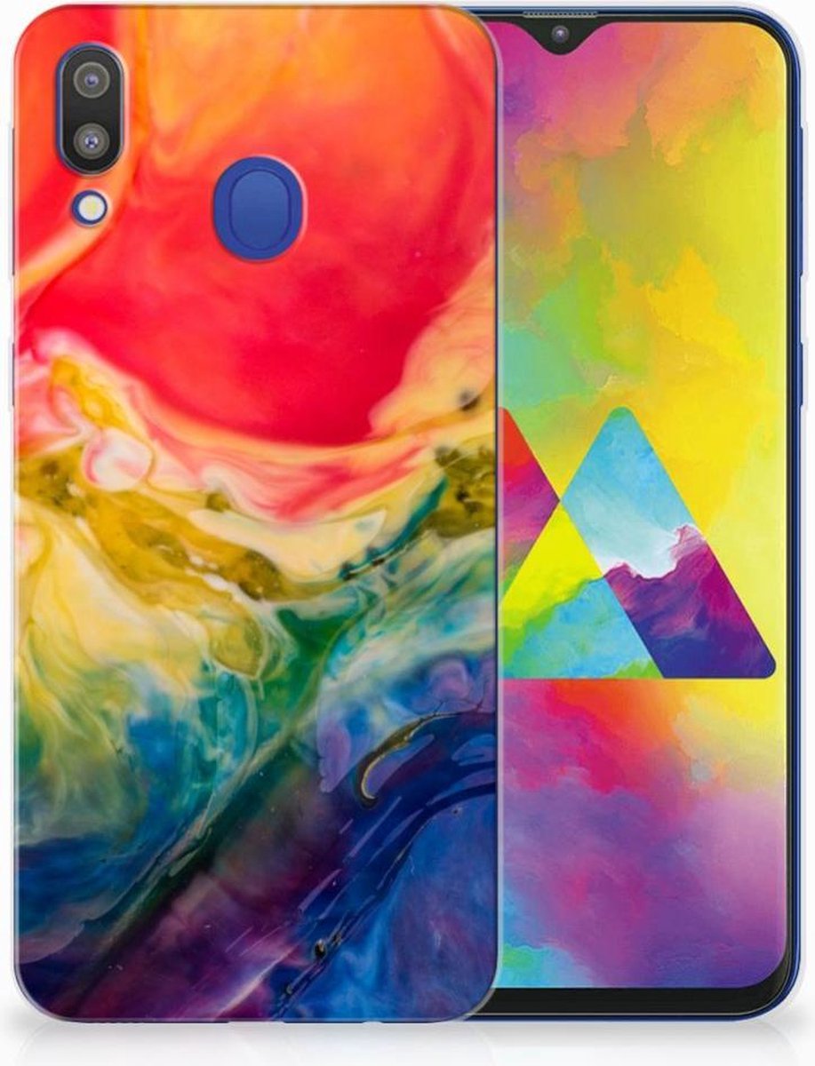 Hoesje maken Samsung Galaxy M20 (Power) Watercolor Dark