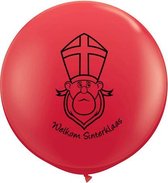Ballon Welkom Sinterklaas Rood (helium)