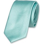 E.L. Cravatte Smalle Stropdas - Aqua - 100% Zijde