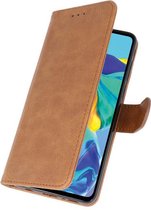 Huawei P30 Wallet Hoesje Bruin