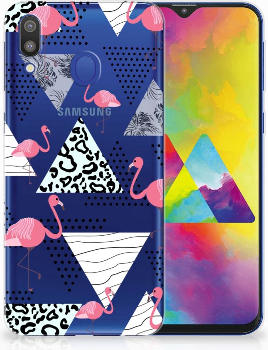 Samsung Galaxy M20 (Power) TPU Hoesje Flamingo Triangle