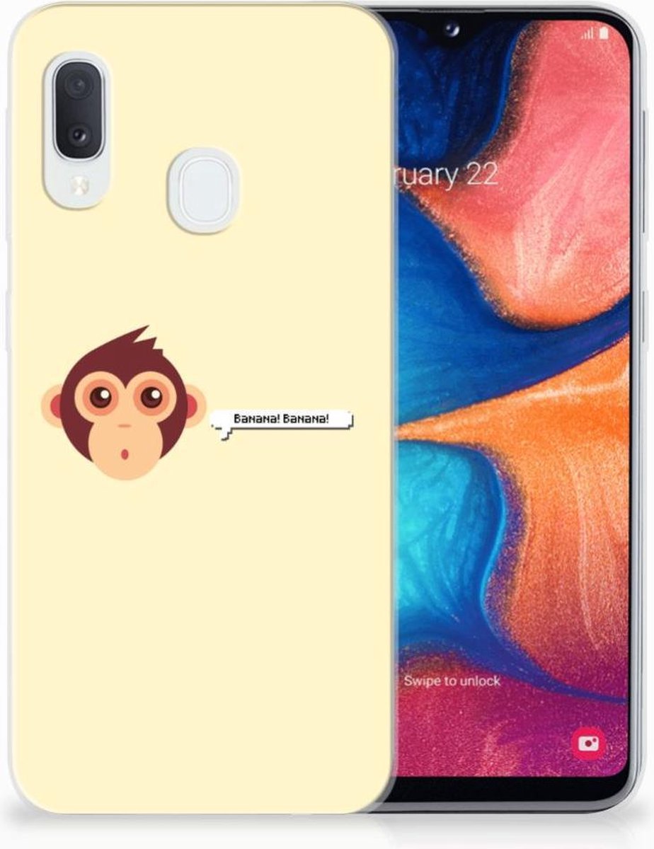 TPU Hoesje voor Samsung Galaxy A20e Telefoonhoesje met Naam Monkey