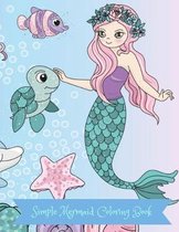 Simple Mermaid Coloring Book