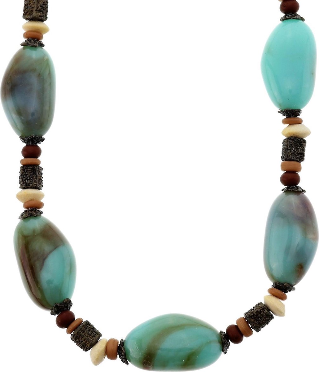 TOAOB 600 stuks Gekleurde Natuurlijke Houten Kralen 6 tot 14 mm Blauwgrijs Systeem en 5 meter Katoenen Draad voor doe-het-zelf Armbanden Halskettingen