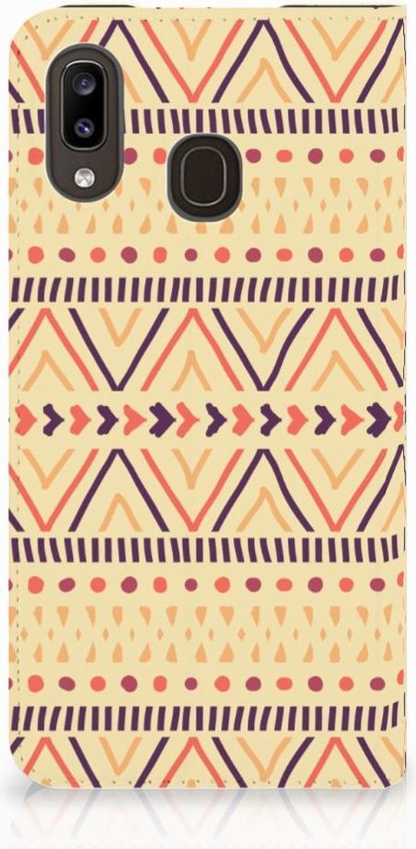 Samsung Galaxy A30 Hoesje met Magneet Aztec Yellow