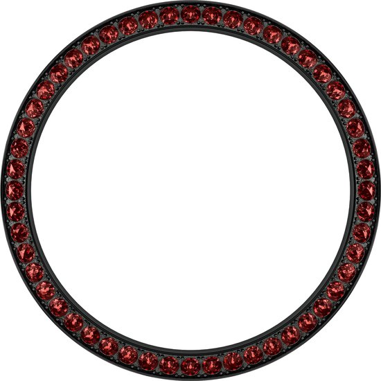 Lunette noire de 42 mm / pierres rouges