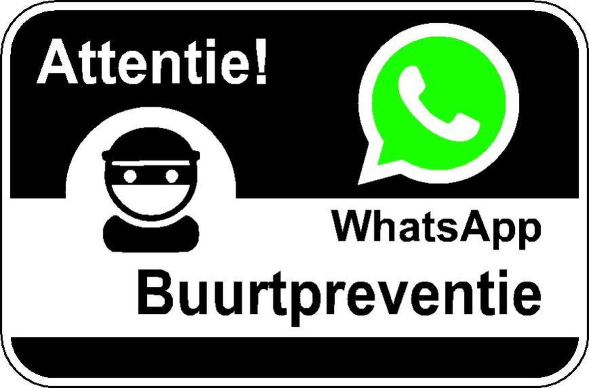 WhatsApp Buurtpreventie bord 30x20 cm | bol.com