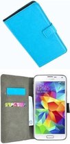 Turquoise Wallet Bookcase hoesje voor Samsung Galaxy J5 2016
