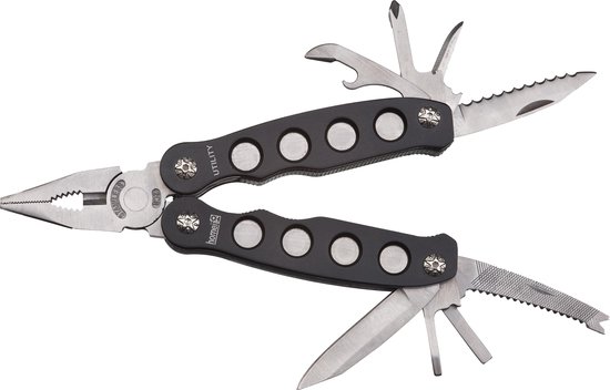 Homeij Utility - Multitool - RVS / Aluminium - Zwart