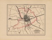 Historische kaart, plattegrond van gemeente Groningen gemeente in Groningen uit 1867 door Kuyper van Kaartcadeau.com