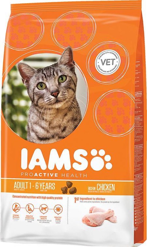 Iams Adult Indoor Katzenfutter mit frischem Huhn | Günstig