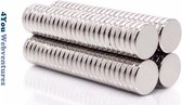 Ronde platte neodymium magneetjes 50 stuks
